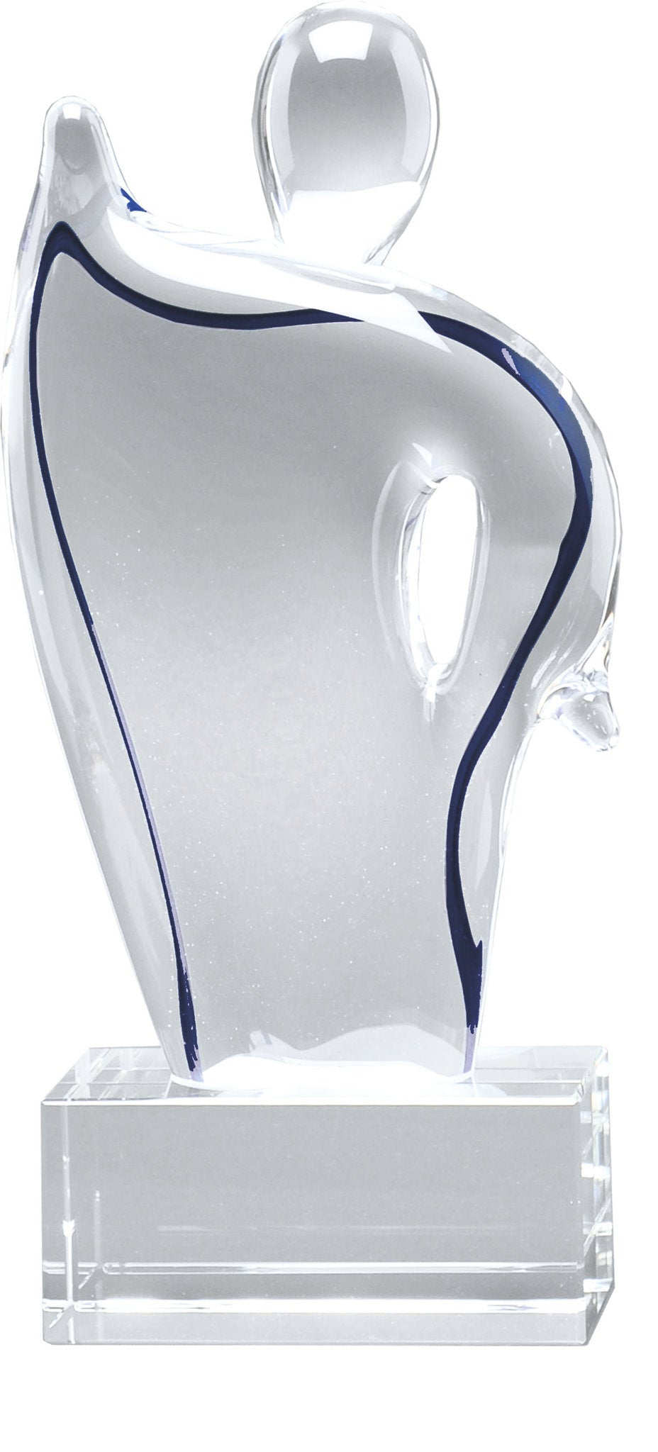 Handgefertigte Glasskulptur aus klarem Glas mit sanftem Farbeffekt, formschön und massiv ausgeführt.

Die Skulptur Heaven 9 wirkt ruhig und geschlossen. Die kompakte, organische Form erinnert an eine stilisierte Figur und vermittelt Stabilität und Balance