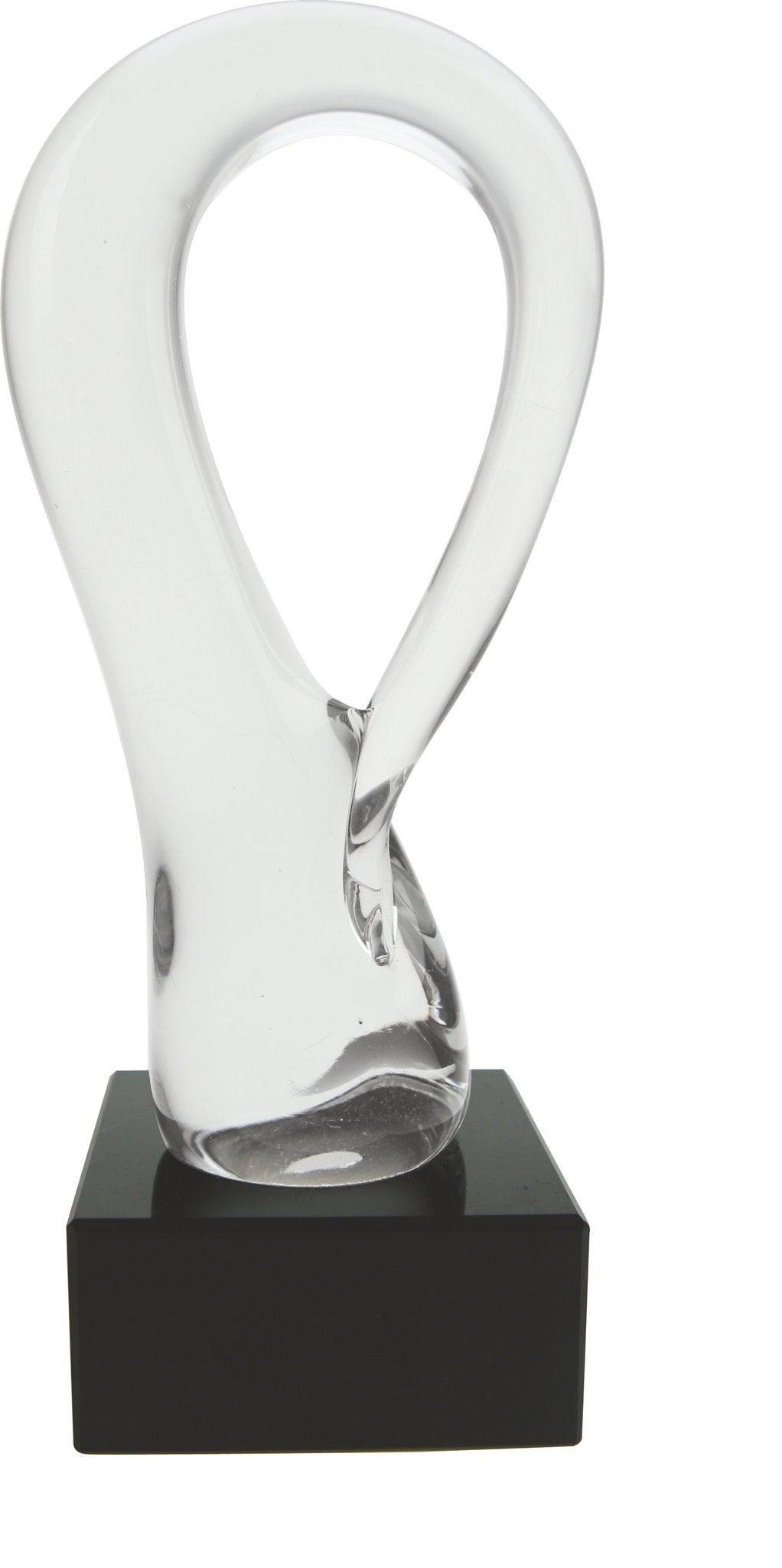 Handgefertigte Glasskulptur aus klarem Glas mit geschwungener, fließender Form, geeignet als besondere Auszeichnung oder Designobjekt.

Die Glasskulptur Snake zeichnet sich durch eine elegante, weich geschwungene Silhouette aus, die an Bewegung, Balance u