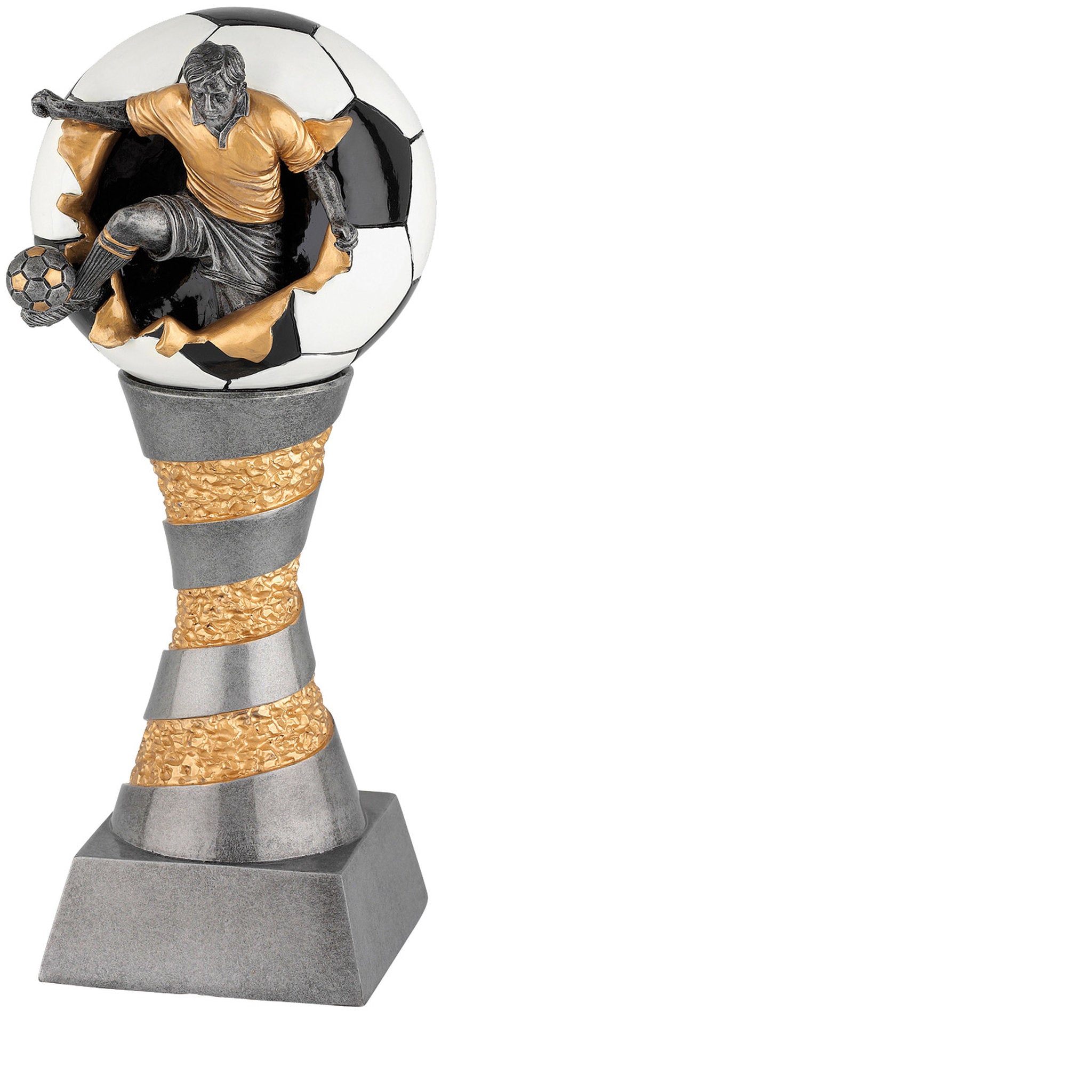Detailreiche Torwart-Figur in dynamischer Paradehaltung auf stabilem Sockel – ideal für Fußball-Auszeichnungen und individuelle Ehrungen.