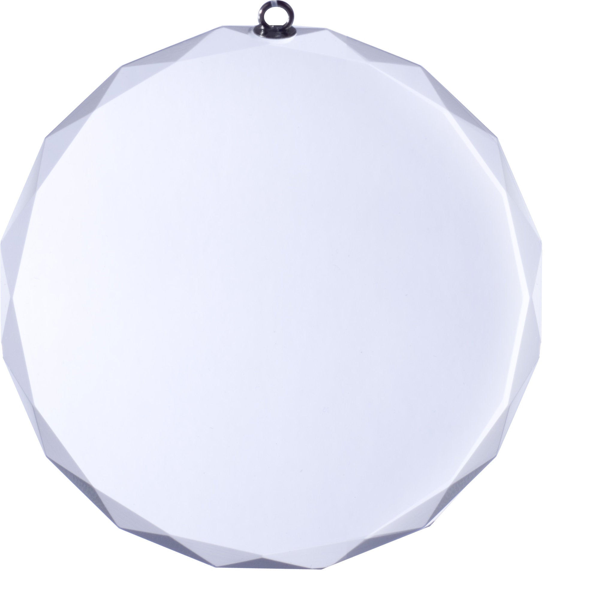 Die Glas 6 Medaille ist eine zarte Medaille aus 10 mm Kristallglas mit geschliffenen Kanten.