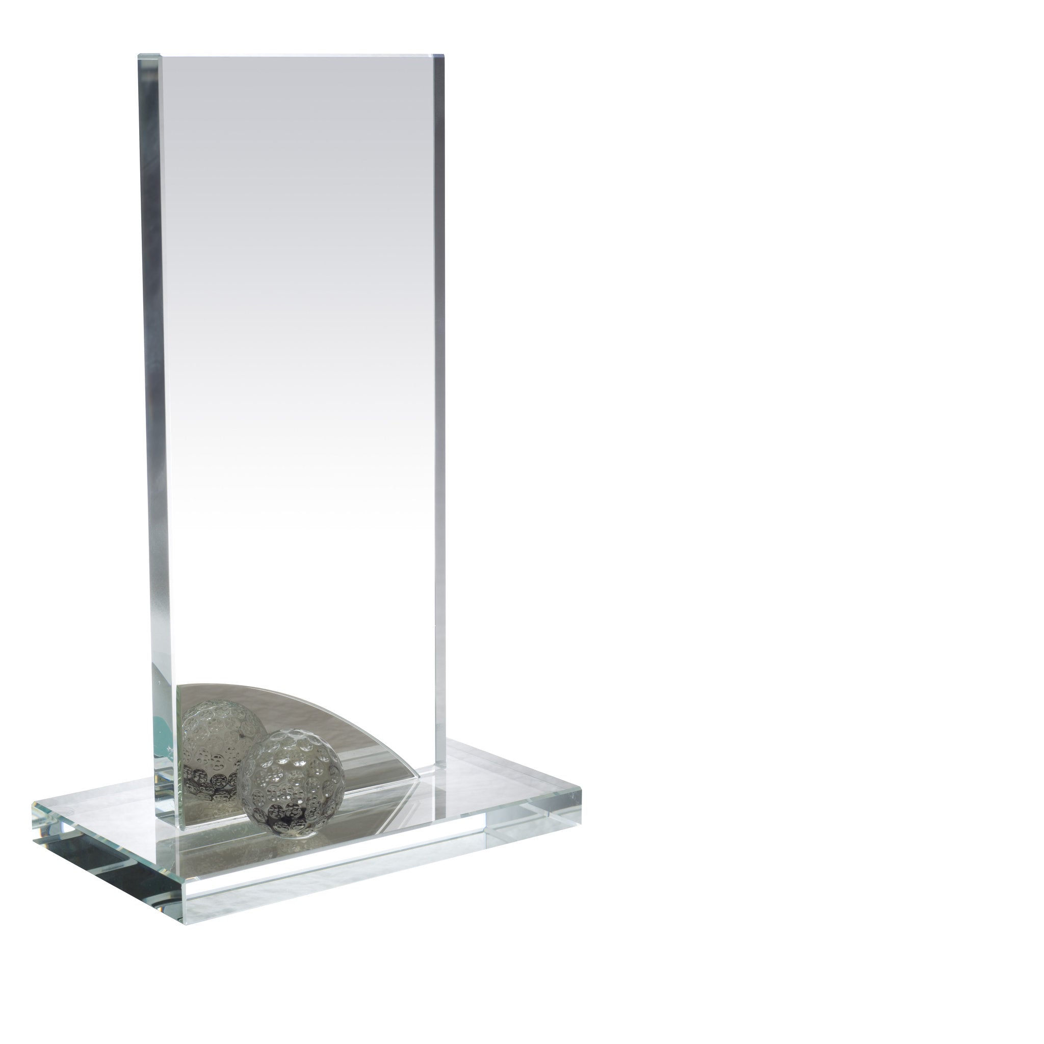 Klassische Glastrophäe aus klarem Glas mit Kristallball, geeignet für zeitlose Ehrungen.

Malmö steht für klare Linien und klassische Eleganz. Die senkrechte Glasform wirkt ruhig und stabil, während der Kristallball am Fuß einen feinen Akzent setzt. Das Z