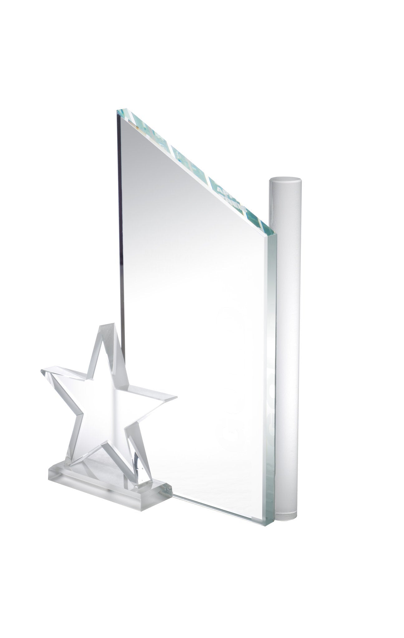 Massive Glastrophäe aus klarem Glas mit rundem Element und Stern, geeignet für besondere Ehrungen.

El Paso kombiniert klare Glasflächen mit einem runden Element und einem Sternmotiv. Diese Verbindung verleiht der Trophäe eine symbolische Wirkung, die an