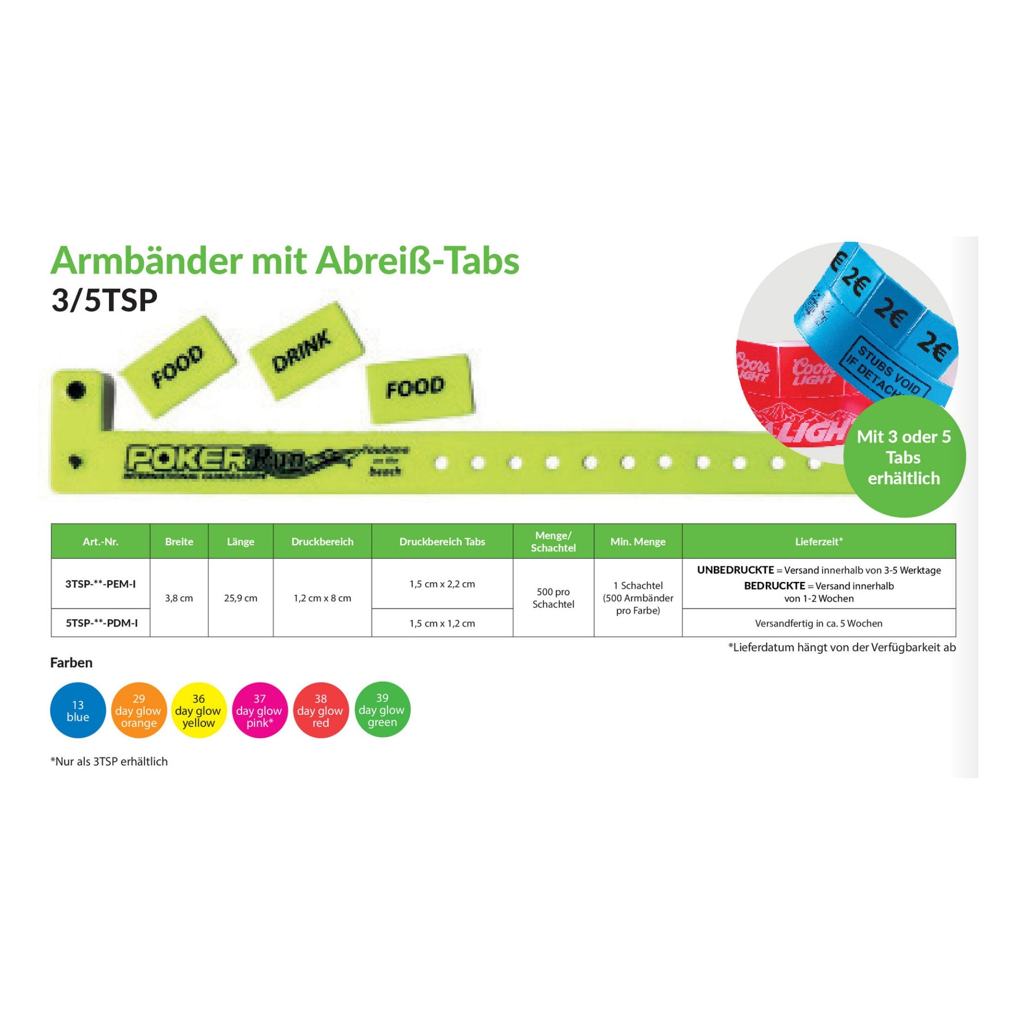 3TSP-PEM-I,Armbaender Vinyl Armbaender,Event Armband Kontrolle,Kontroll,Vinyl Armband Tabs