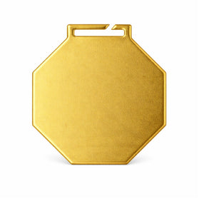 Die eckige Medaille Generation Q mit Ø 60 mm bietet maximale Individualität bei der Gestaltung. Sie besteht aus 2,5 mm Metall und ist in den Farben Gold, Silber, Bronze, Weiß und Schwarz erhältlich. Die Medaille kann individuell mit Text, Logos oder Motiv