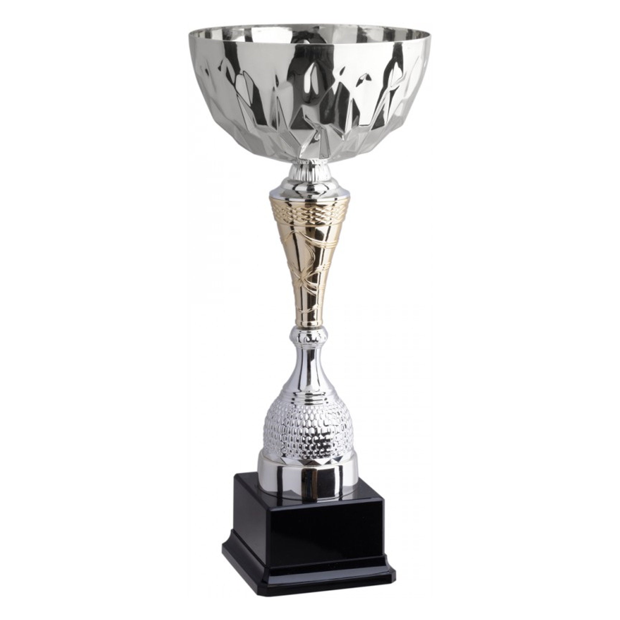 Der Pokal Magnolie Silber bringt Wärme und Strahlkraft in jede Siegerehrung. Der Silberfarbene Kelch wirkt würdig und wertvoll, während die schlanke Linienführung eine moderne Leichtigkeit vermittelt.

Das strukturierte Mittelteil ergänzt die Gestaltung h