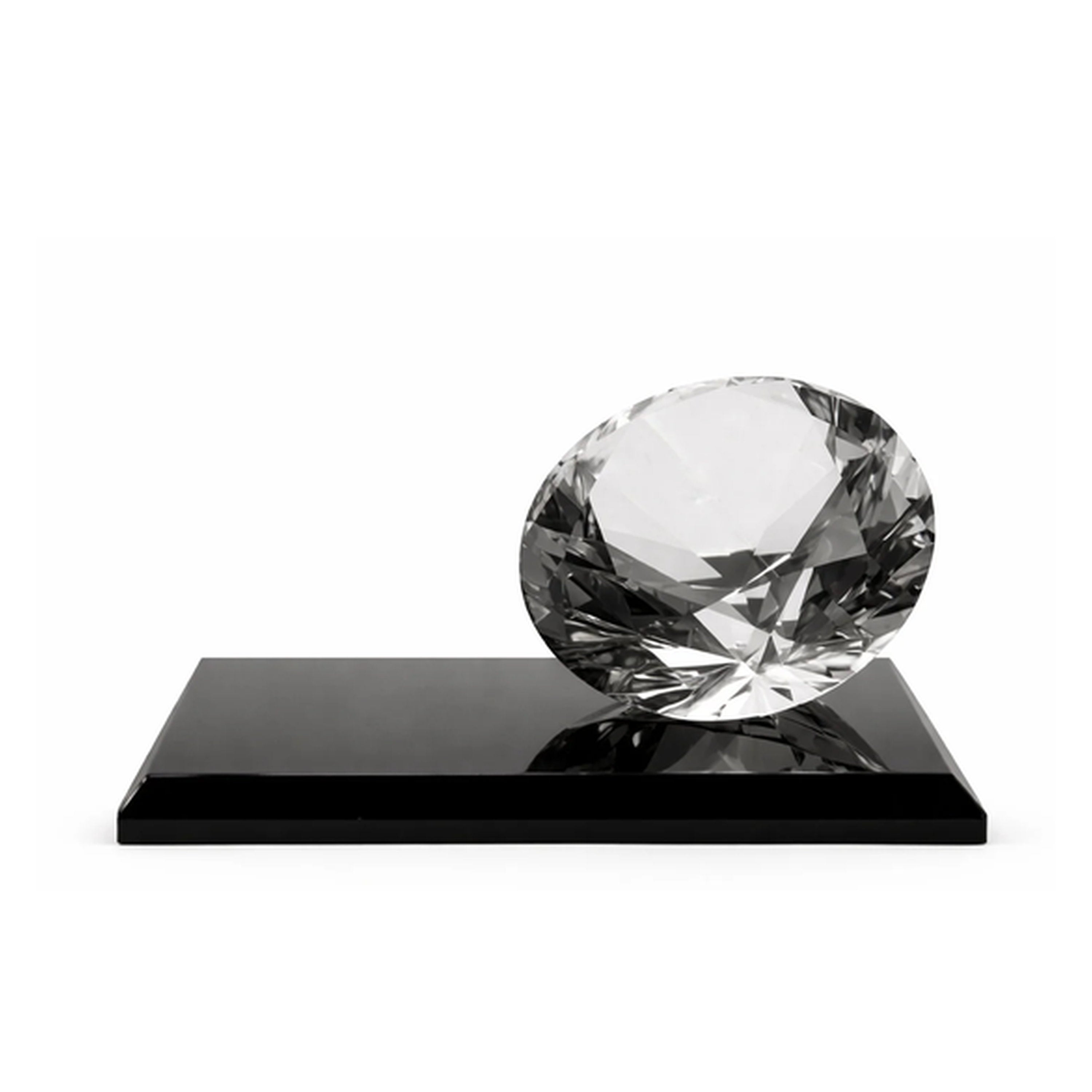 Kristallglas-Diamant auf eleganter Glasplatte mit Möglichkeit zur individuellen UV-Bedruckung.