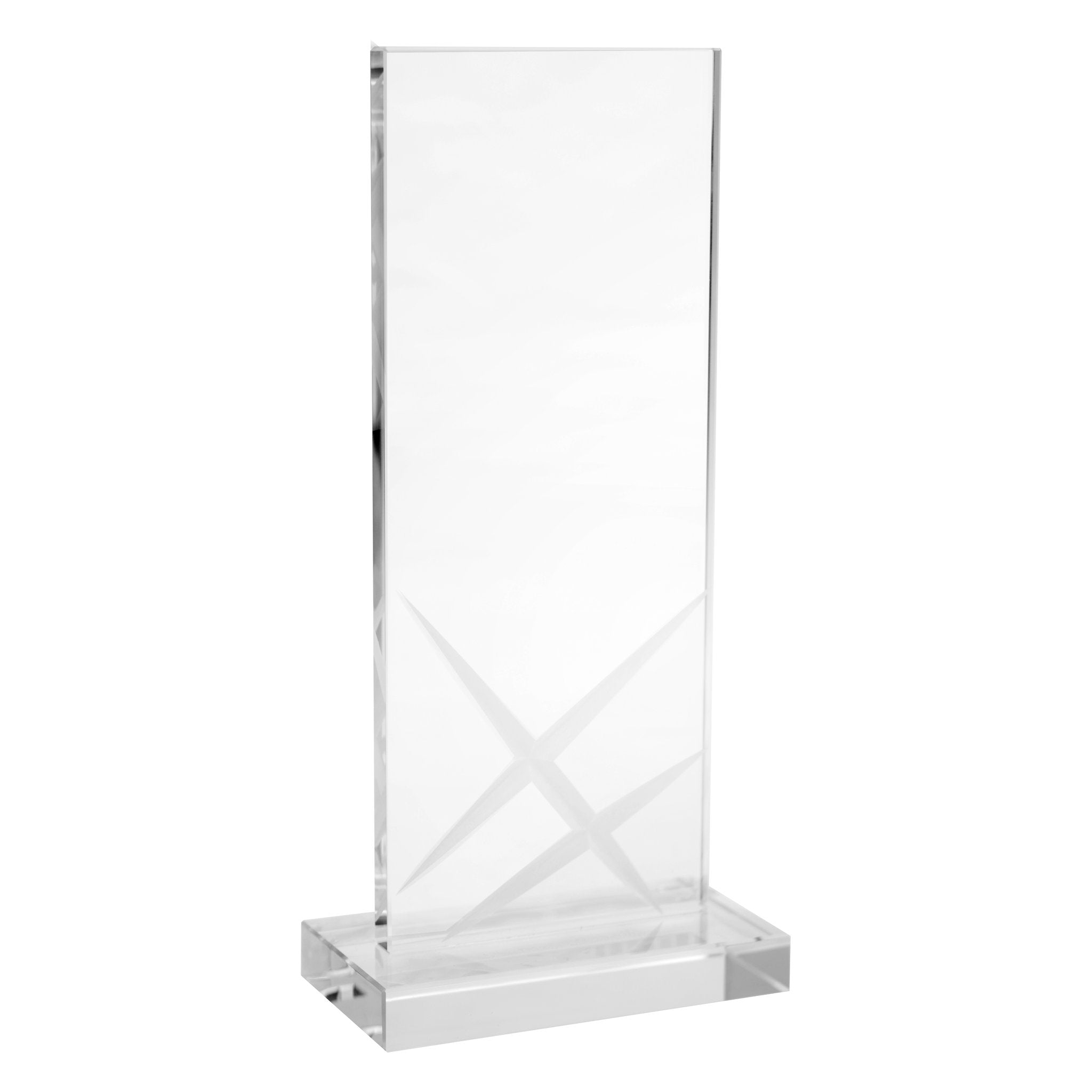 Handveredelte Glastrophäe aus klarem Optiwhite-Glas mit tiefem Keilschliff, geeignet für repräsentative Ehrungen.


Sydney verbindet klare Linien mit einem markanten Schliff, der sich im Glas deutlich abzeichnet. Die senkrechte Form vermittelt Stabilität