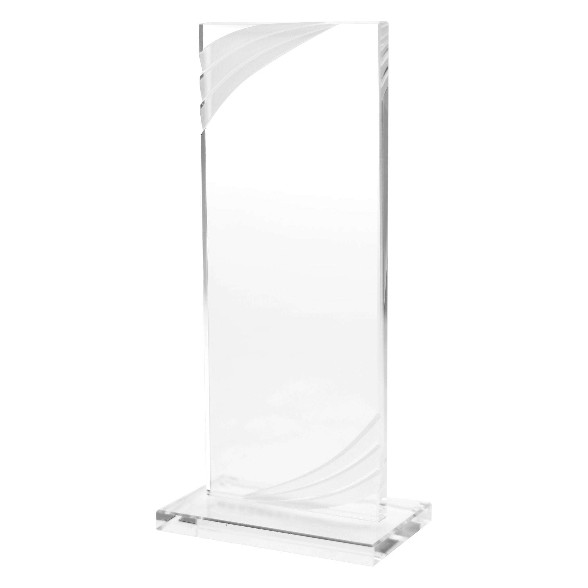 Handveredelte Glastrophäe aus klarem Glas mit feinem Keilschliff, geeignet für klassische Auszeichnungen.

Beschreibung
Toronto wirkt ausgewogen und zeitlos. Der feine Keilschliff strukturiert die Glasfläche dezent und verleiht der Trophäe eine ruhige Dyn