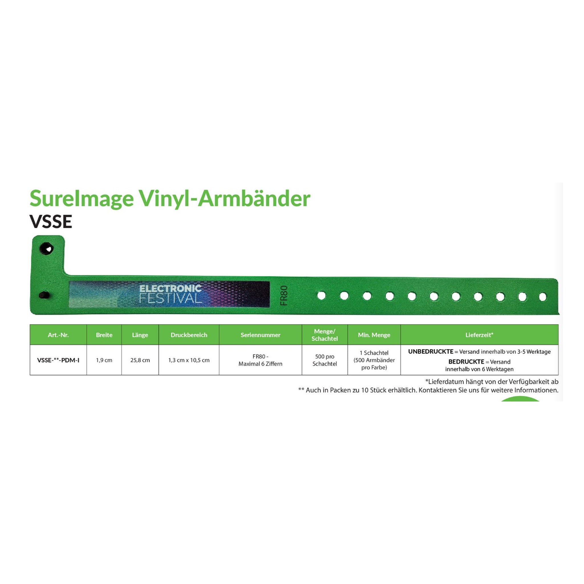 Armbaender Vinyl Armbaender,Kontroll,VSSE Armband,VSSE-PDM-I,Vinyl Armband