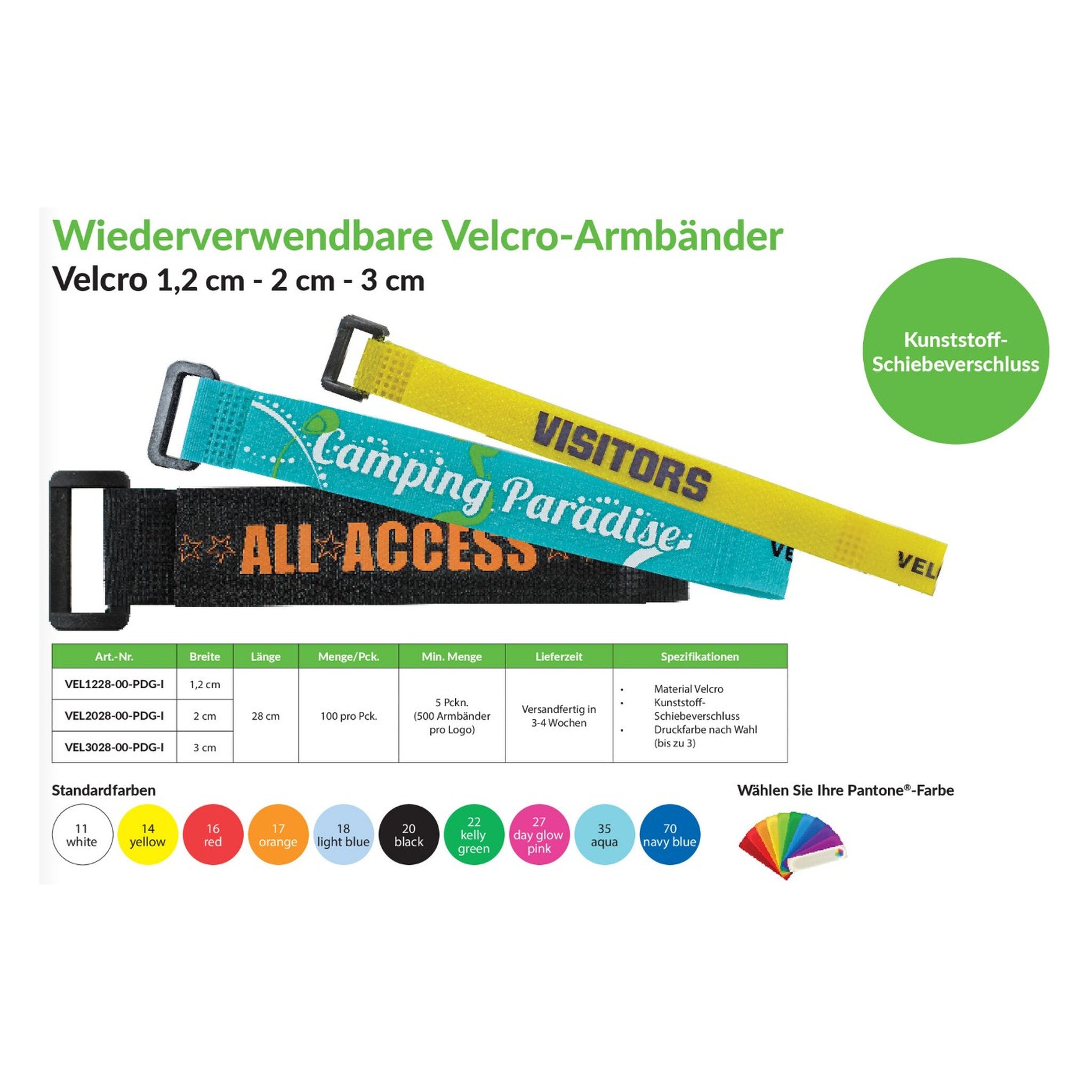 Armbaender Wiederverwendbare Velcro Armbaender,Besucher Armband,Event Armband,Identifikation Armband,Klettverschluss Armband,Kontroll,Mehrweg Armband,VEL1228-00-PDG-I,Velcro Armband,Veranstaltungs Armband,wiederverwendbares Armband