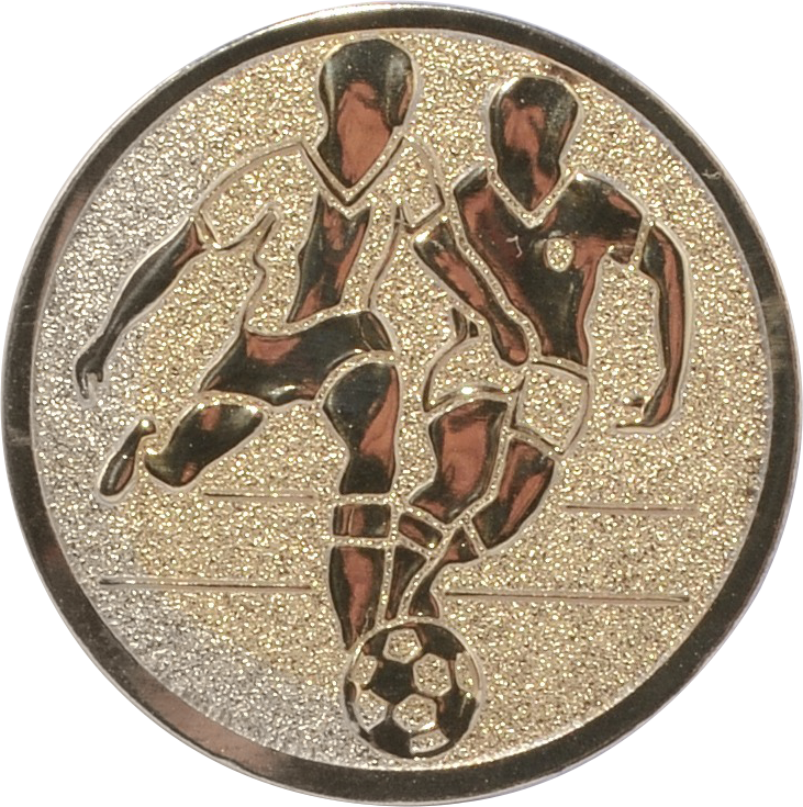 Emblem FUSSBALLSPIELER Ø 25 mm Gold