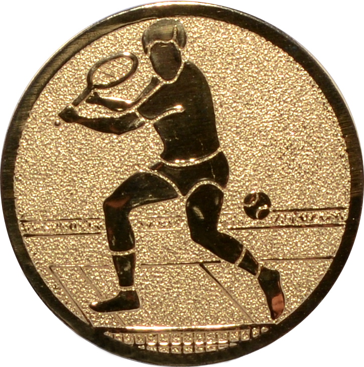 Emblem Tennisspieler Herren Ø 25 mm Gold