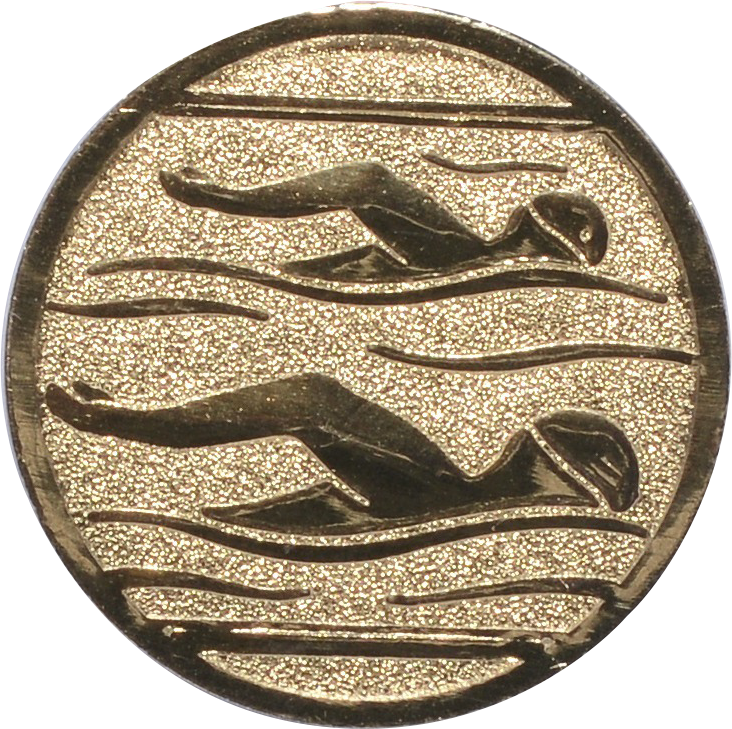 Emblem SCHWIMMEN MÄNNER Ø 25 mm Gold