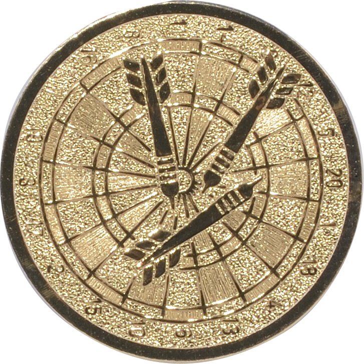 Emblem DARTSCHEIBE Ø 50 mm Gold