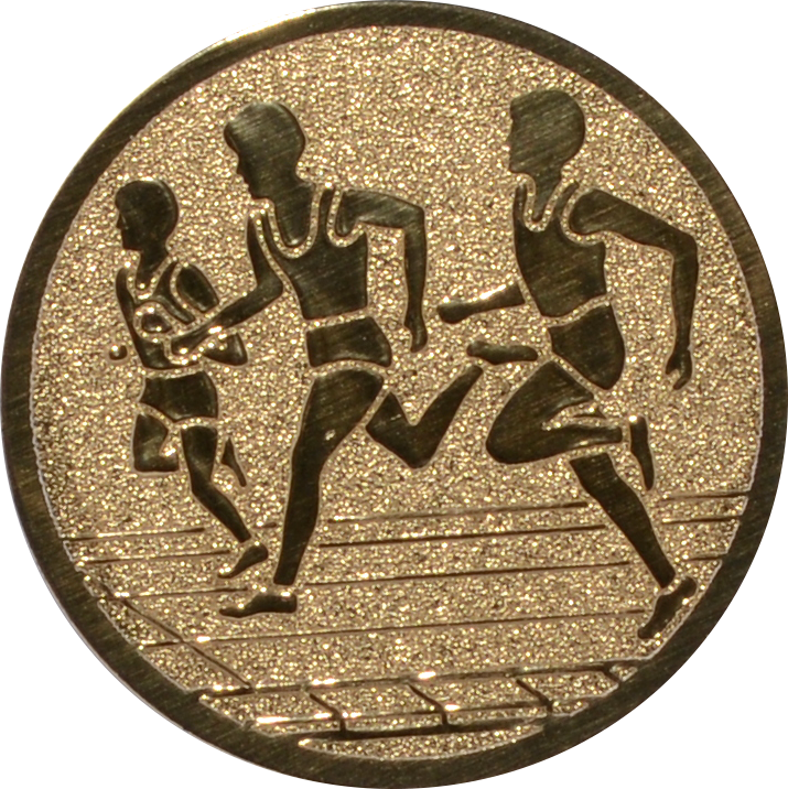 Emblem LEICHTATH. LAUFEN Ø 50 mm Gold