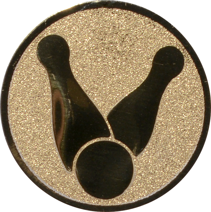 Emblem BOWLING Ø 25 mm Gold