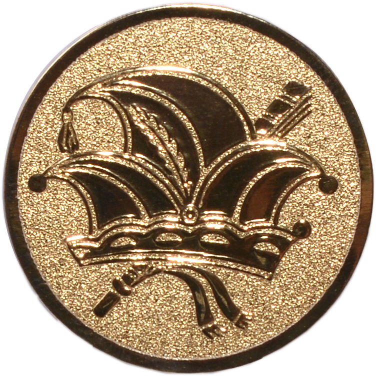 Emblem KARNEVAL FASCHINGSHUT Ø 25 mm Gold