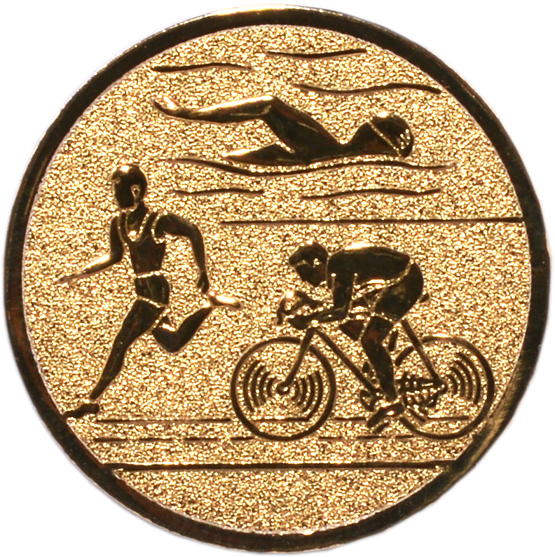 Emblem TRIATHLON Ø 25 mm Gold