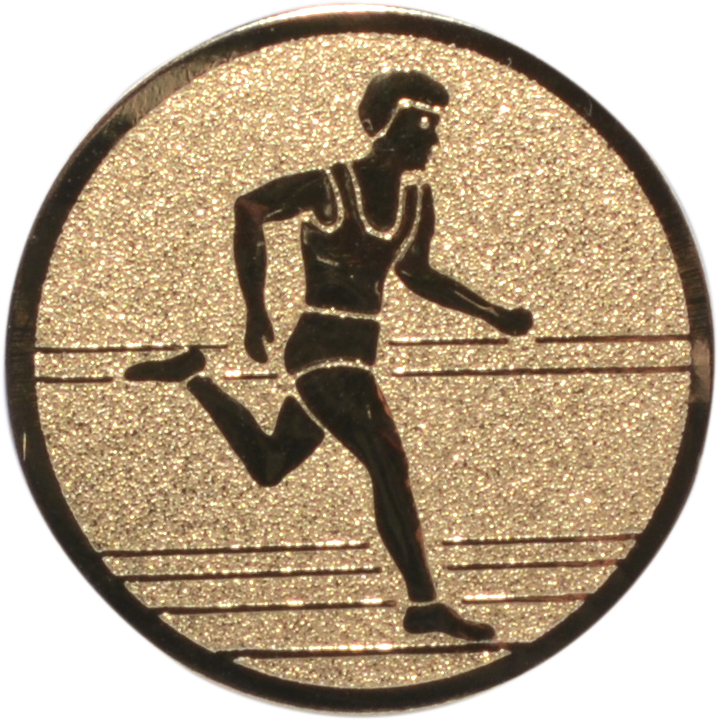 Emblem LEICHTATH. LAUFEN HERREN Ø 50 mm Gold