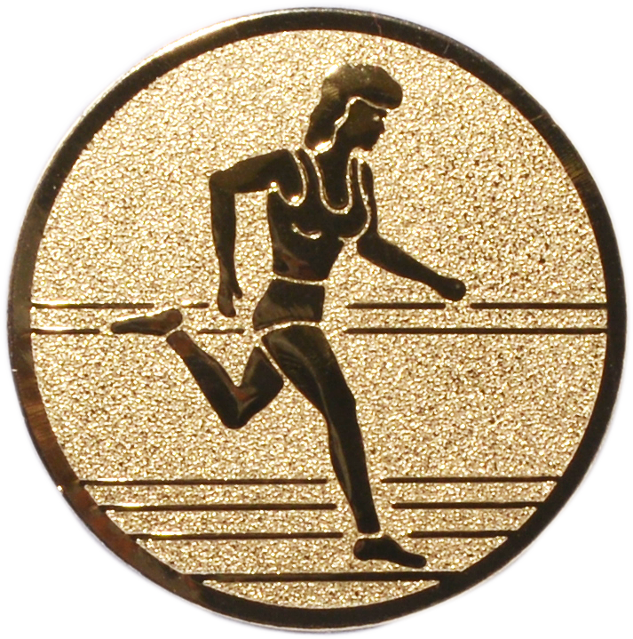 Emblem LEICHTATH. LAUFEN DAMEN Ø 25 mm Gold