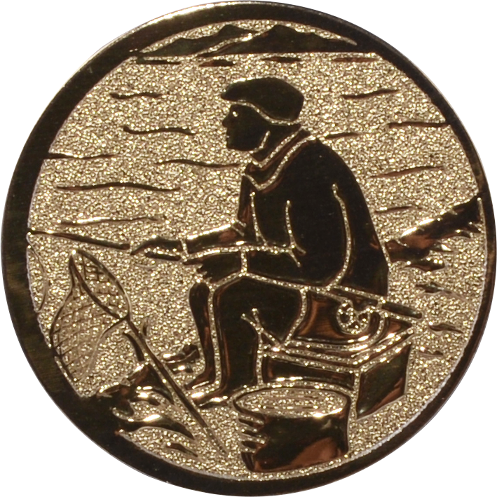 Emblem ANGELN Ø 50 mm Gold