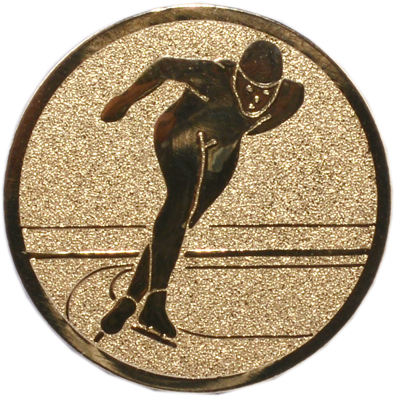 Emblem EISSCHNELLLAUF Ø 25 mm Gold