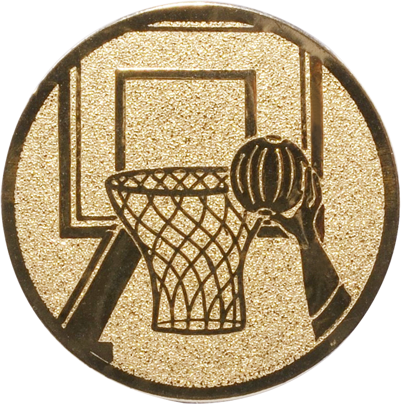 Emblem BASKETBALL Ø 25 mm Gold