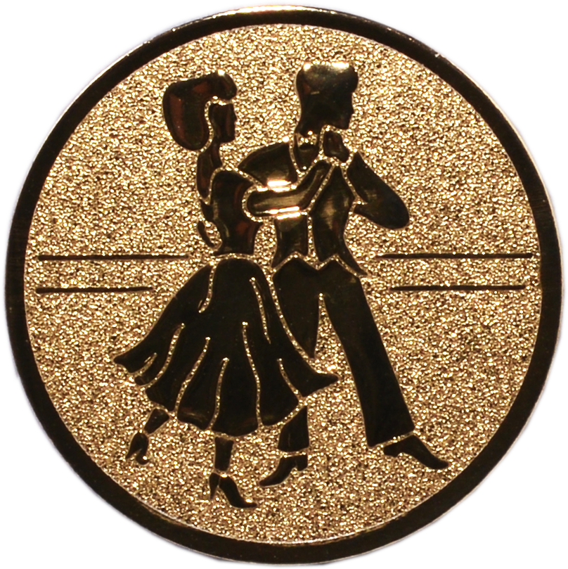 Emblem TANZEN Ø 50 mm Gold