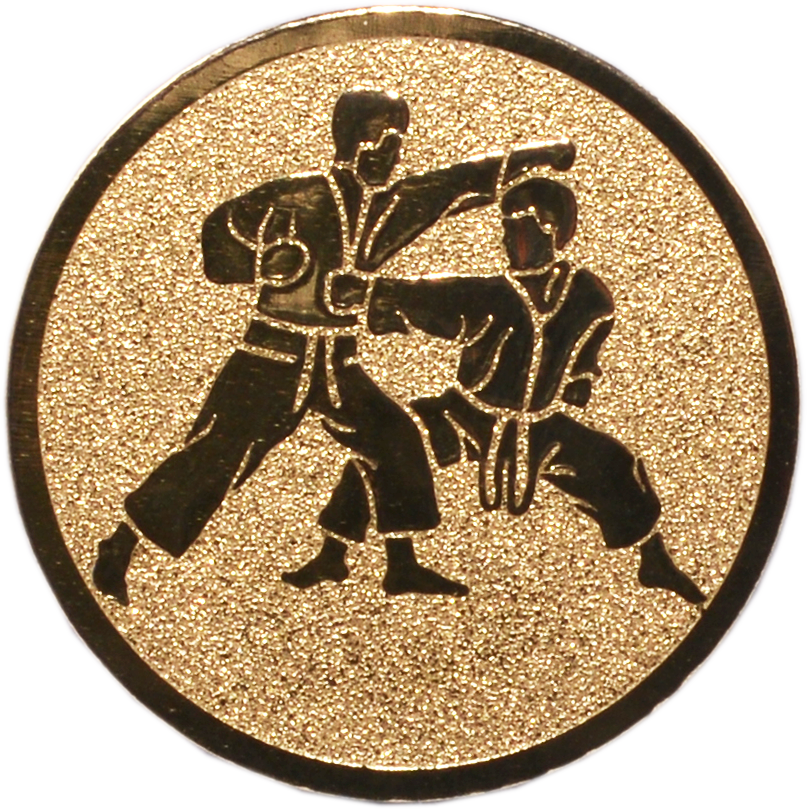 Emblem KAMPFSPORT KARATE Ø 25 mm Gold