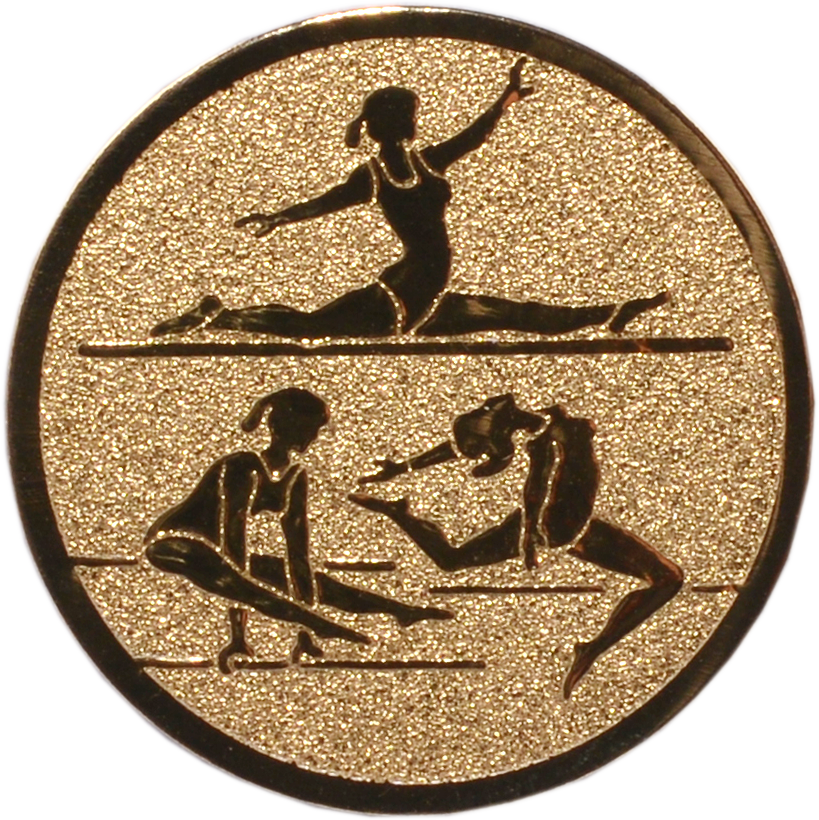 Emblem TURNEN DAMEN Ø 25 mm Gold