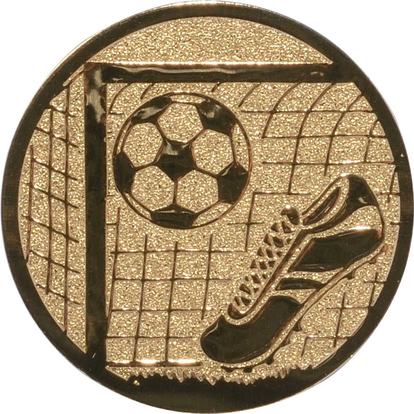 Emblem FUSSBALLTOR Ø 25 mm Gold