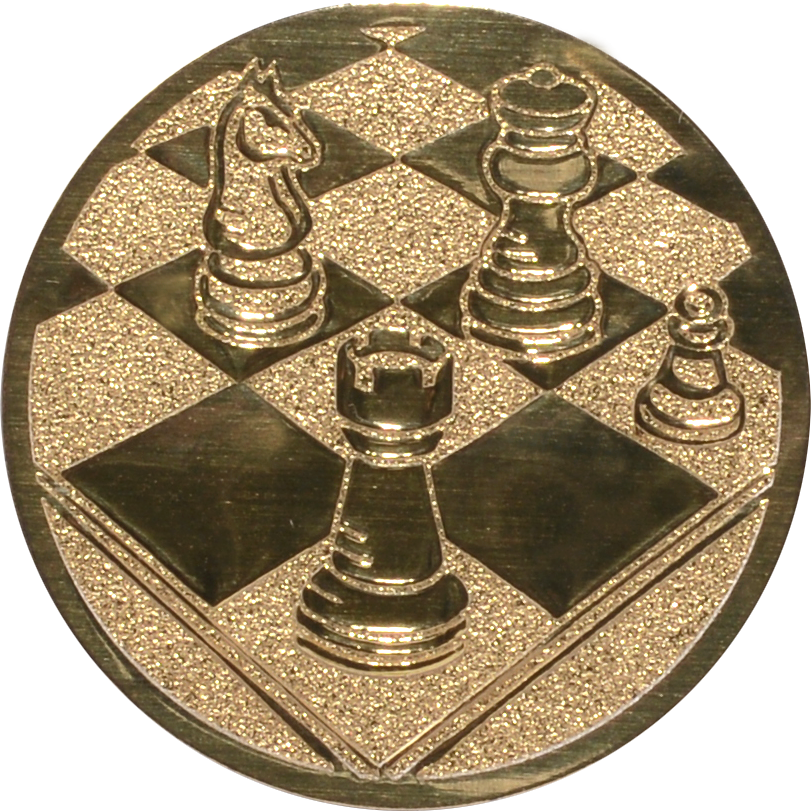 Emblem SCHACH Ø 50 mm Gold