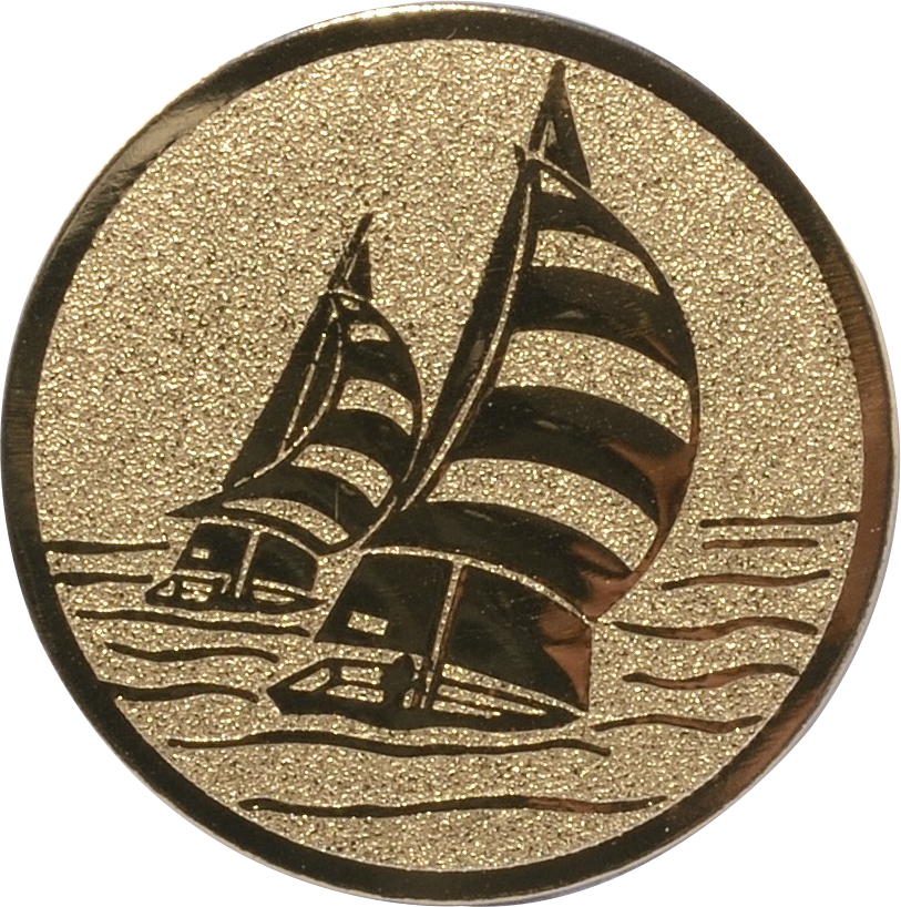 Emblem SEGELN SYMBOLBILD Ø 25 mm Gold