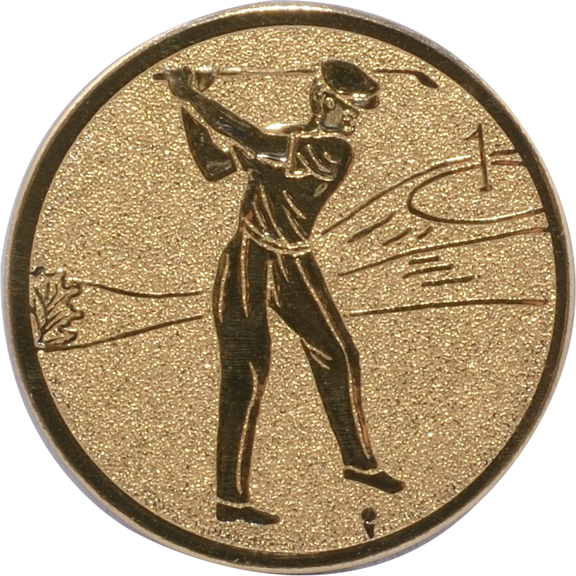 Emblem GOLF Ø 25 mm Gold