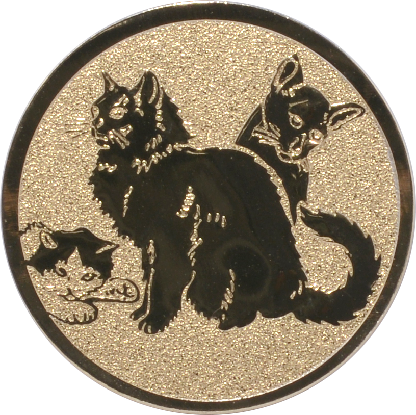 Emblem KATZEN Ø 25 mm Gold