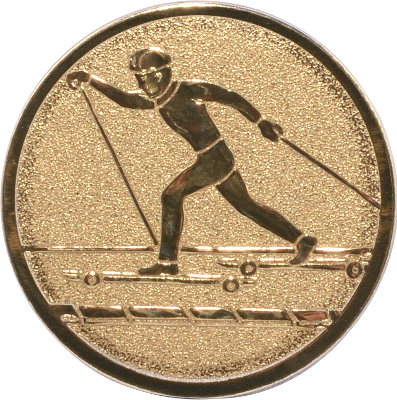 Emblem ROLLER-SKI Ø 25 mm Gold