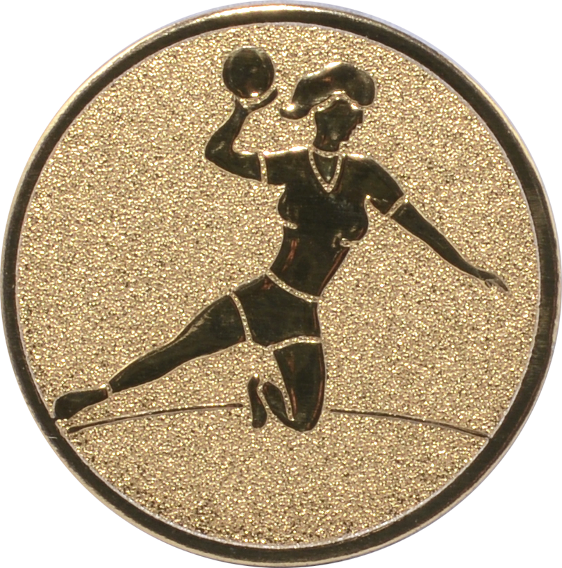 Emblem HANDBALL DAMEN Ø 25 mm Gold