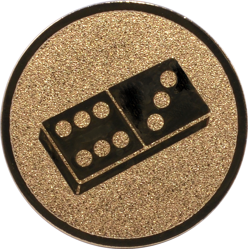 Emblem DOMINO Ø 25 mm Gold