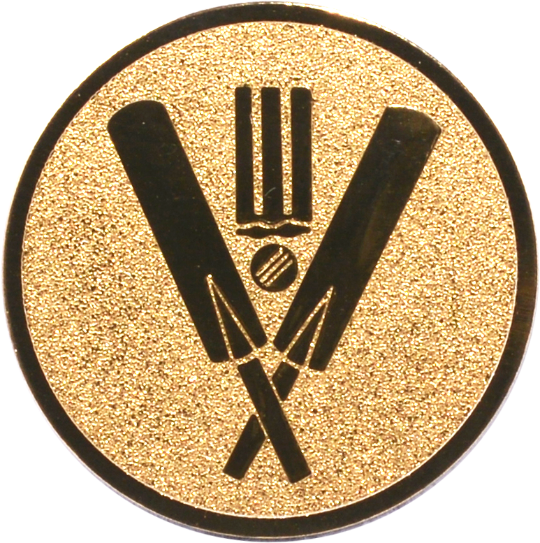 Emblem KRICKET Ø 25 mm Gold