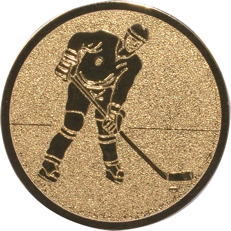 Emblem EISHOCKEY Ø 25 mm Gold