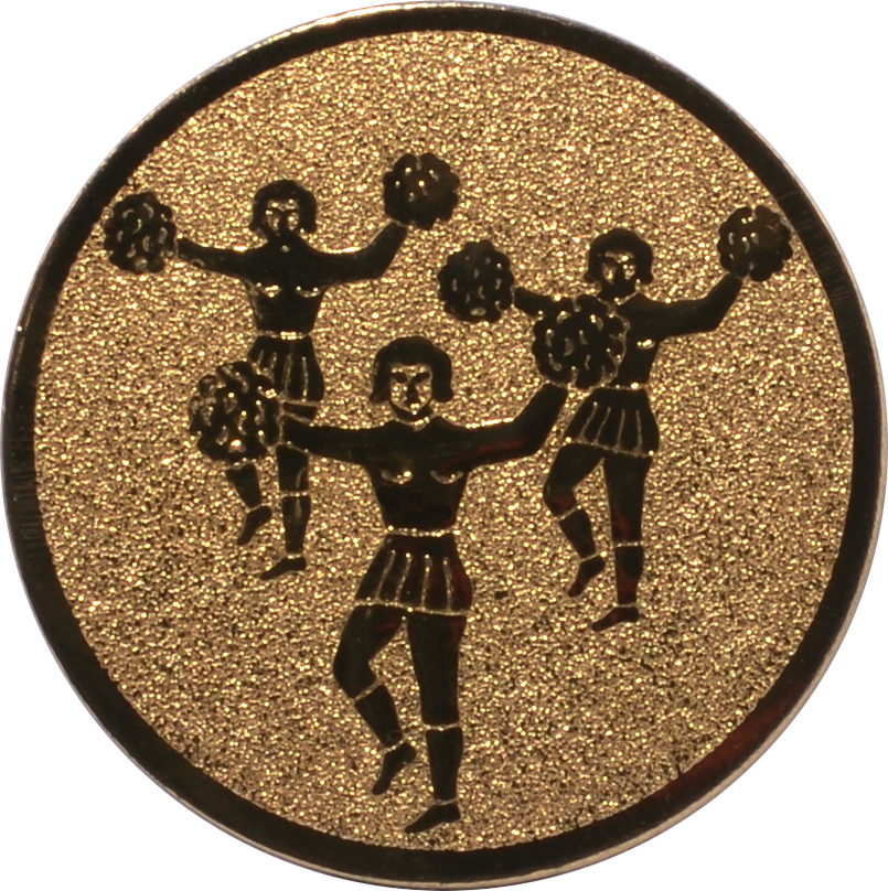 Emblem CHEERLEADER Ø 50 mm Gold
