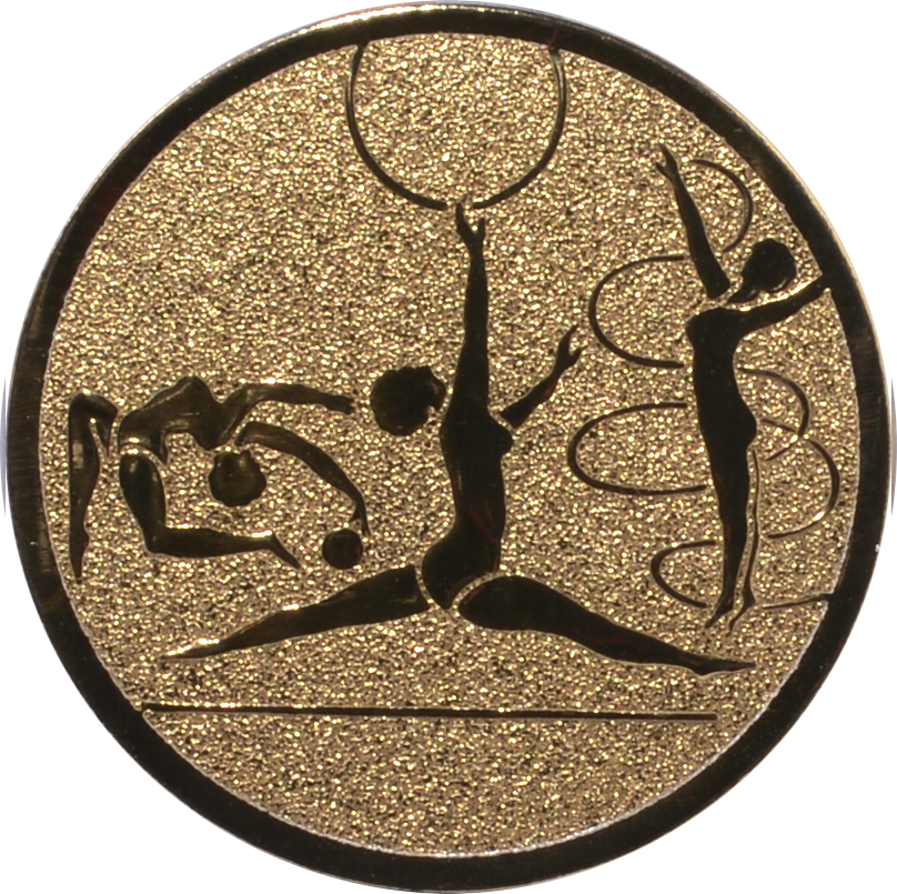 Emblem SPORTGYMNASTIK DAMEN Ø 25 mm Gold