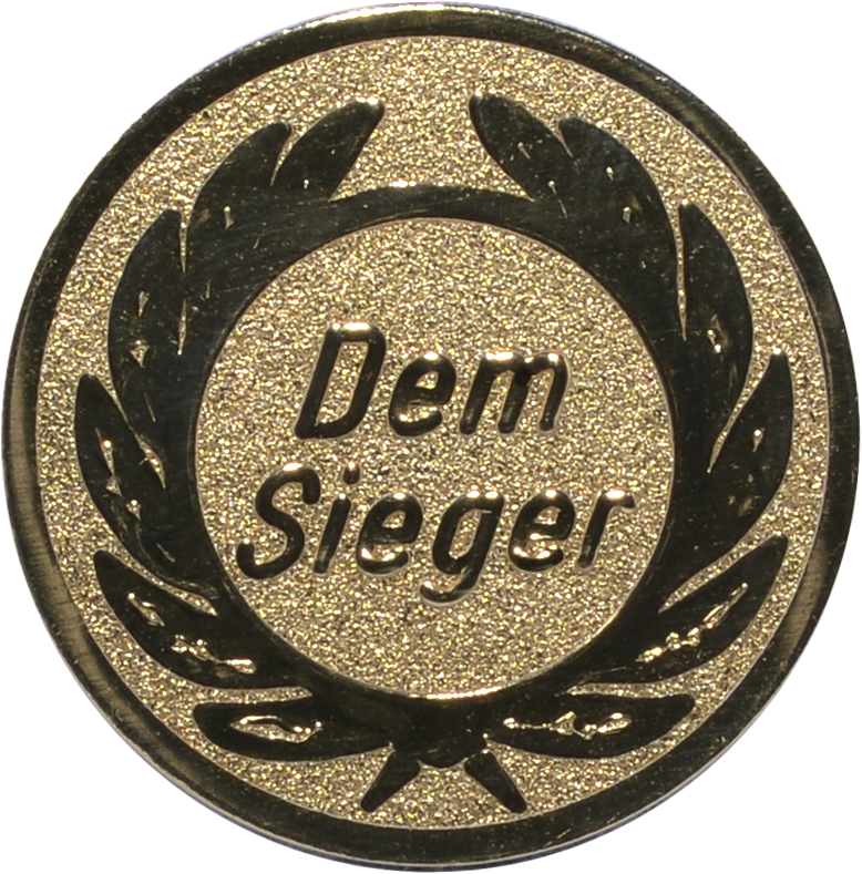 Emblem SCHRIFT DEM SIEGER Ø 25 mm Gold