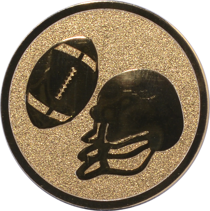 Emblem AMERICAN FOOTBALL Ø 25 mm Gold