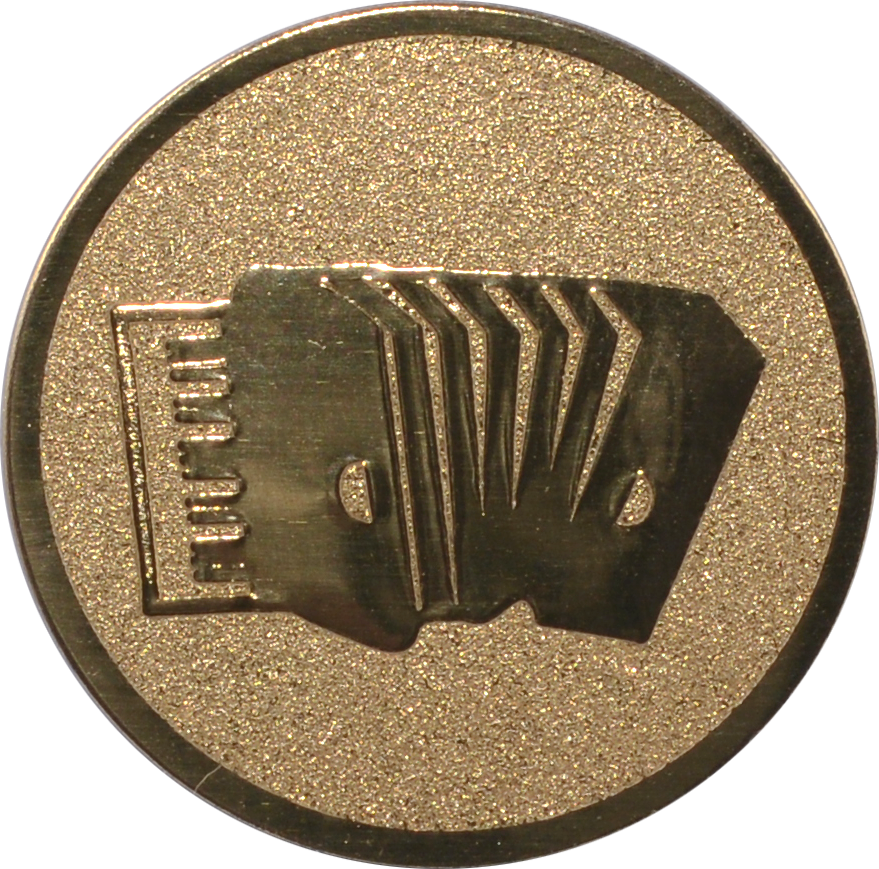 Emblem MUSIK AKKORDEON Ø 25 mm Gold