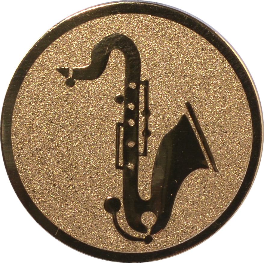 Emblem MUSIK SAXOPHON Ø 50 mm Gold