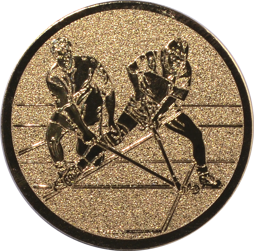 Emblem HOCKEY INDOOR Ø 25 mm Gold