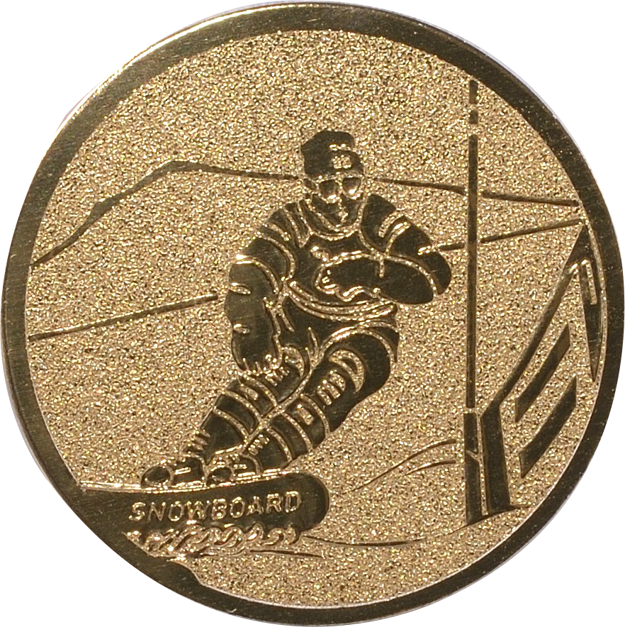 Emblem SNOWBOARD Ø 50 mm Gold
