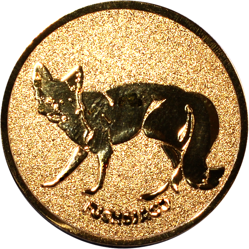 Emblem FUCHS Ø 25 mm Gold