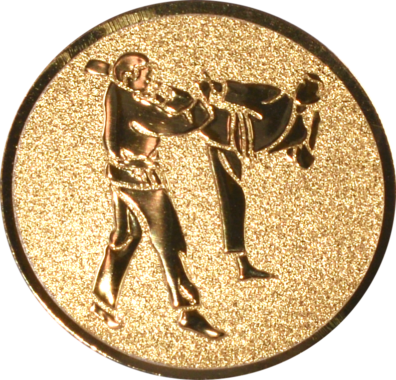 Emblem KAMPFSPORT KARATE Ø 25 mm Gold